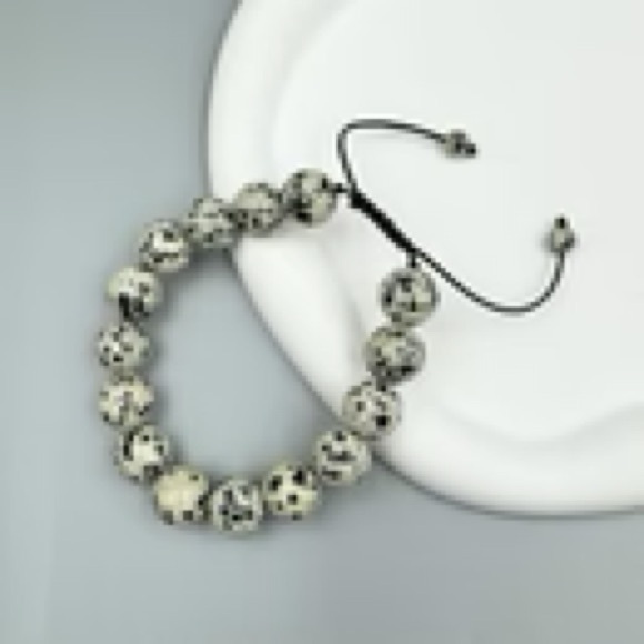 Embrace the Power of Grounding & Protection with Our Dalmatian Jasper Bracelet! - Picture 2 of 3